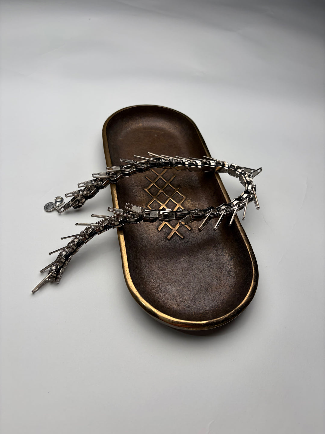 Zipper-Chocker Halskette Silber Dekobild