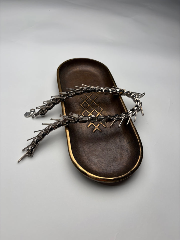Zipper-Chocker Halskette Silber Dekobild