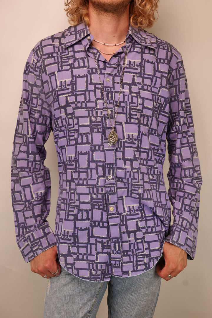 Vintage crazy pattern Shirt/ Hemd langarm
