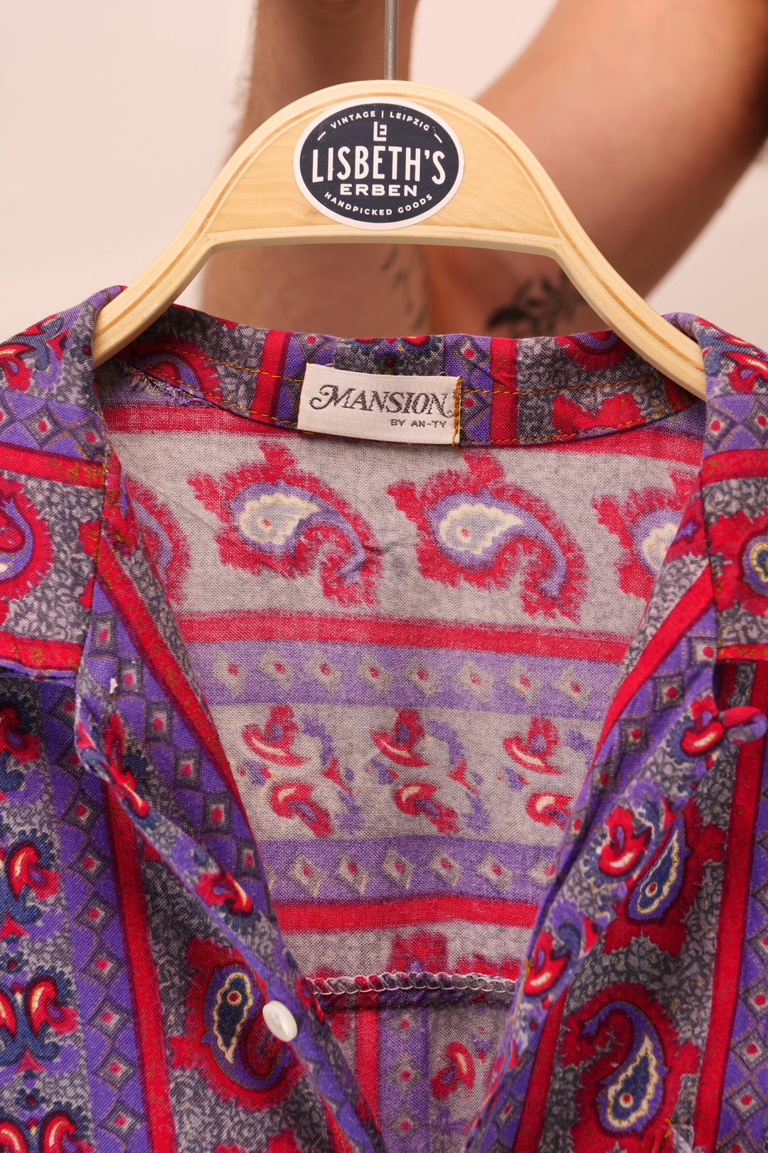 90s Vintage crazy pattern Shirt/ Hemd kurzarm
