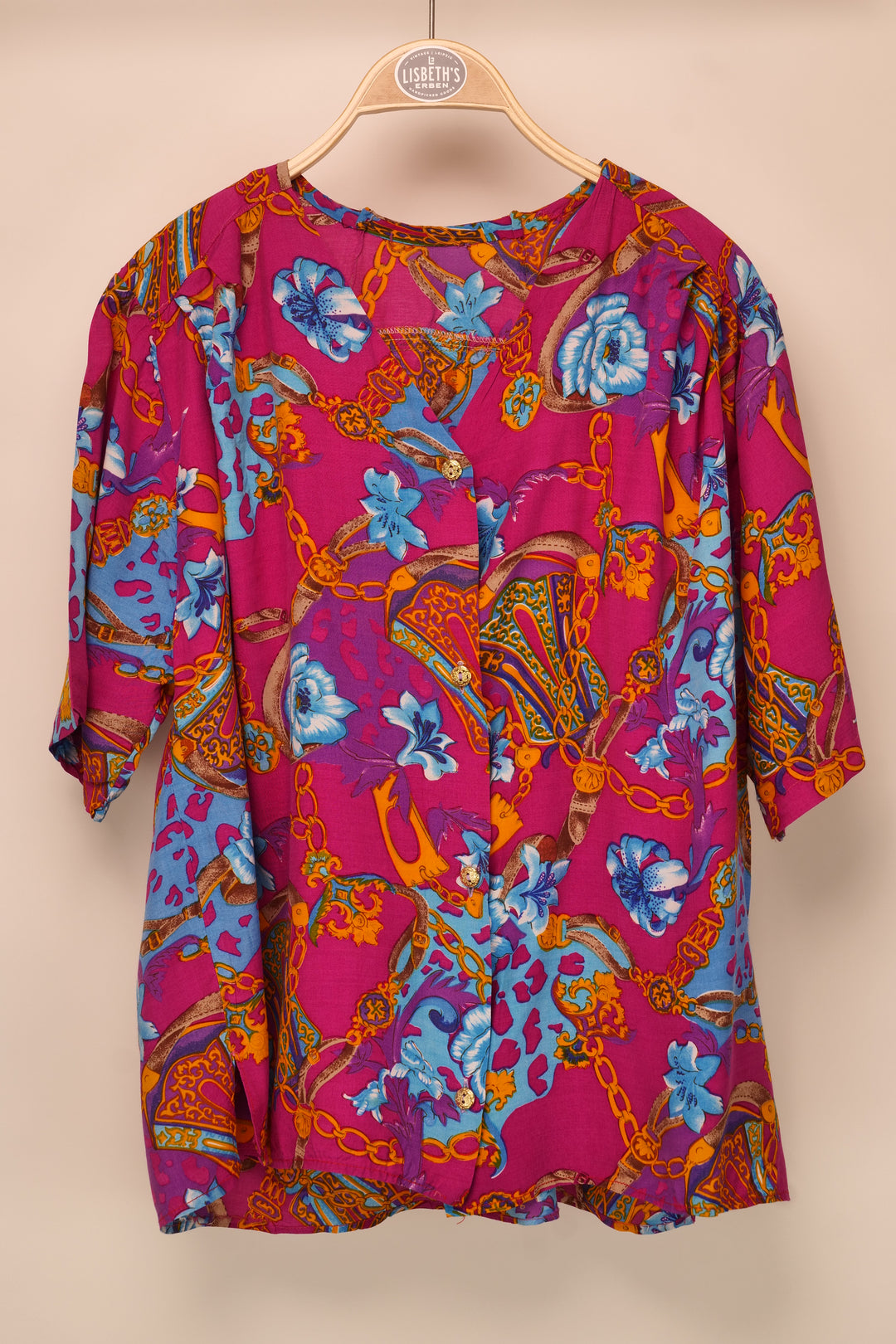 80er multicolour Vitage Bluse