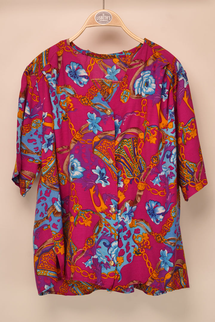 80er multicolour Vitage Bluse