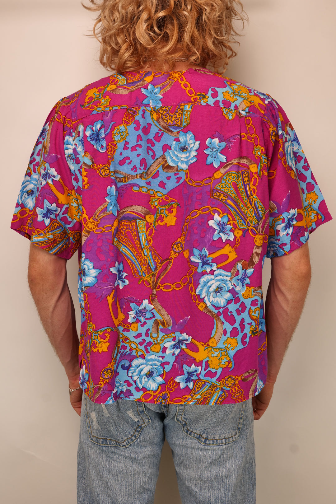 80er multicolour Vitage Bluse
