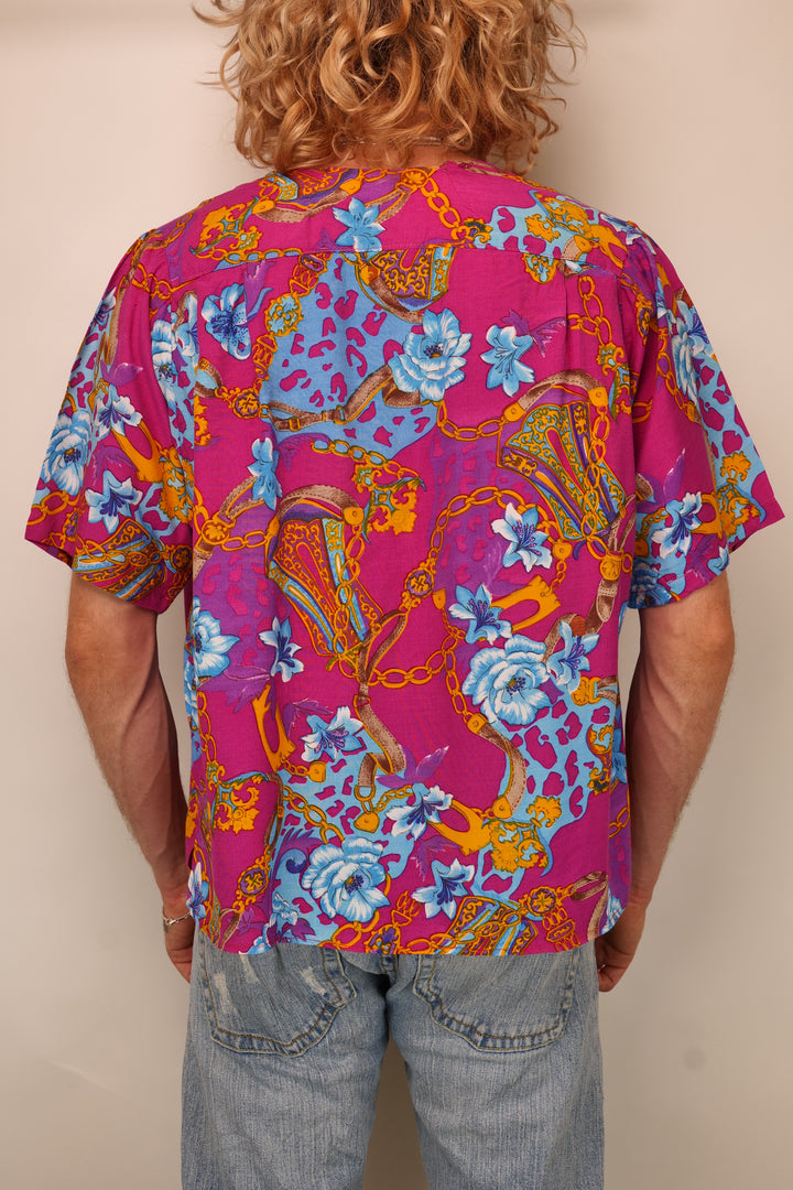 80er multicolour Vitage Bluse