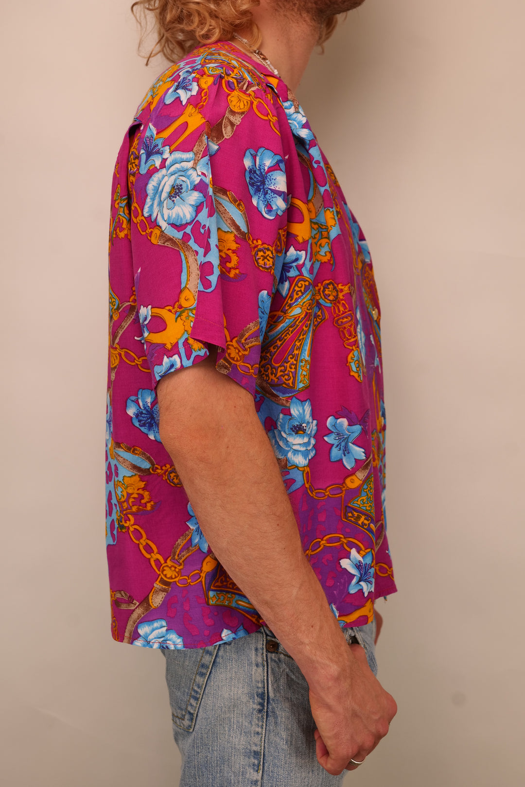 80er multicolour Vitage Bluse