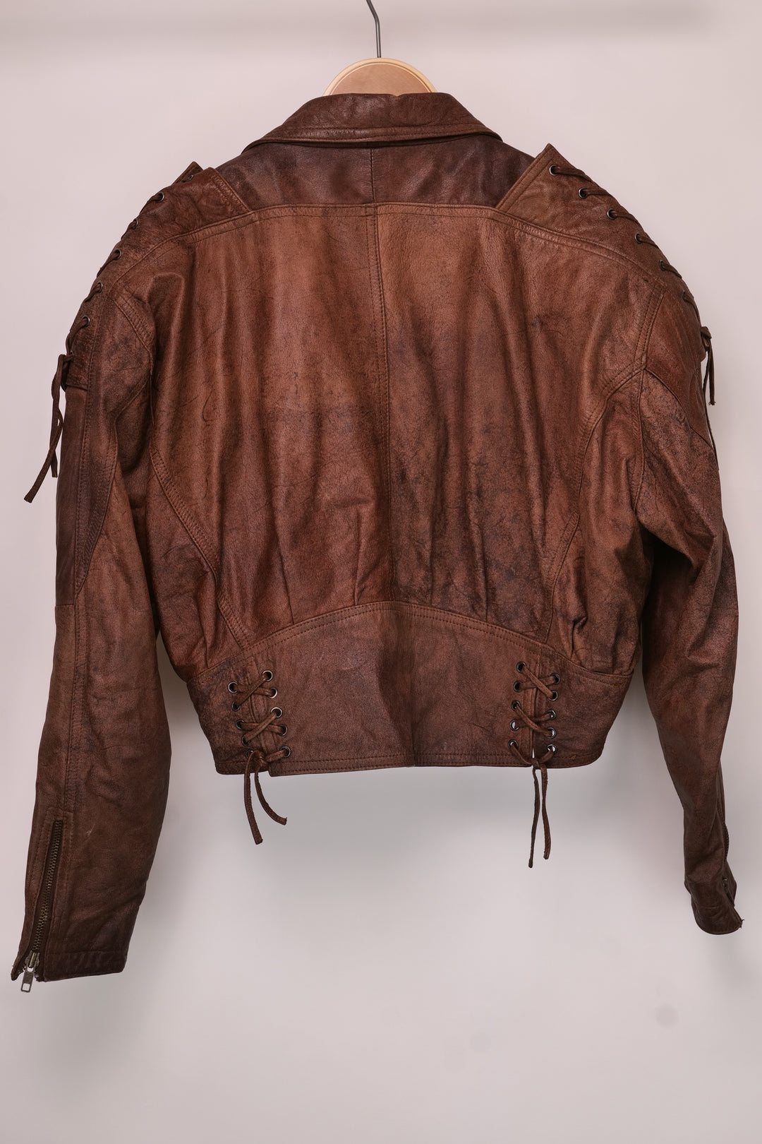 80er Vintage Lederjacke cropped