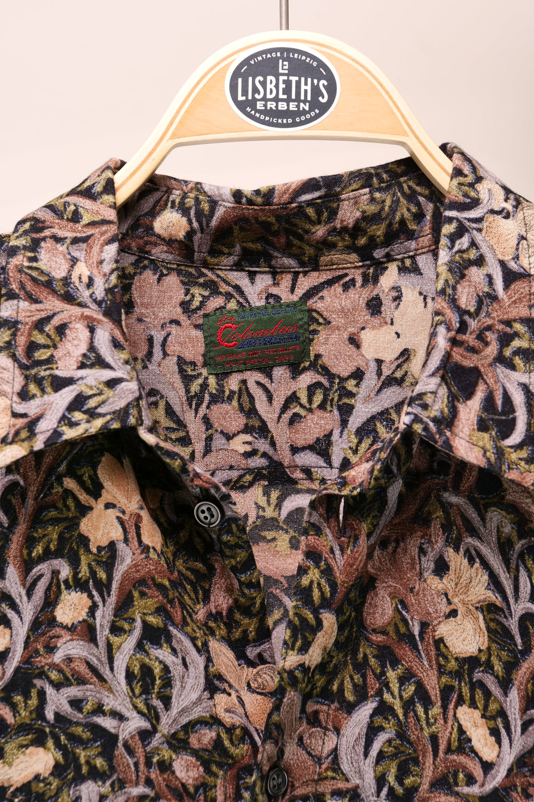 Vintage COLOMBUS crazy pattern Shirt/ Hemd langarm
