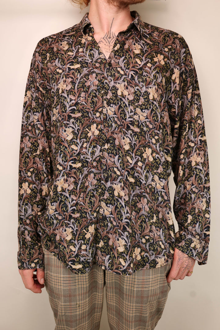 Vintage COLOMBUS crazy pattern Shirt/ Hemd langarm
