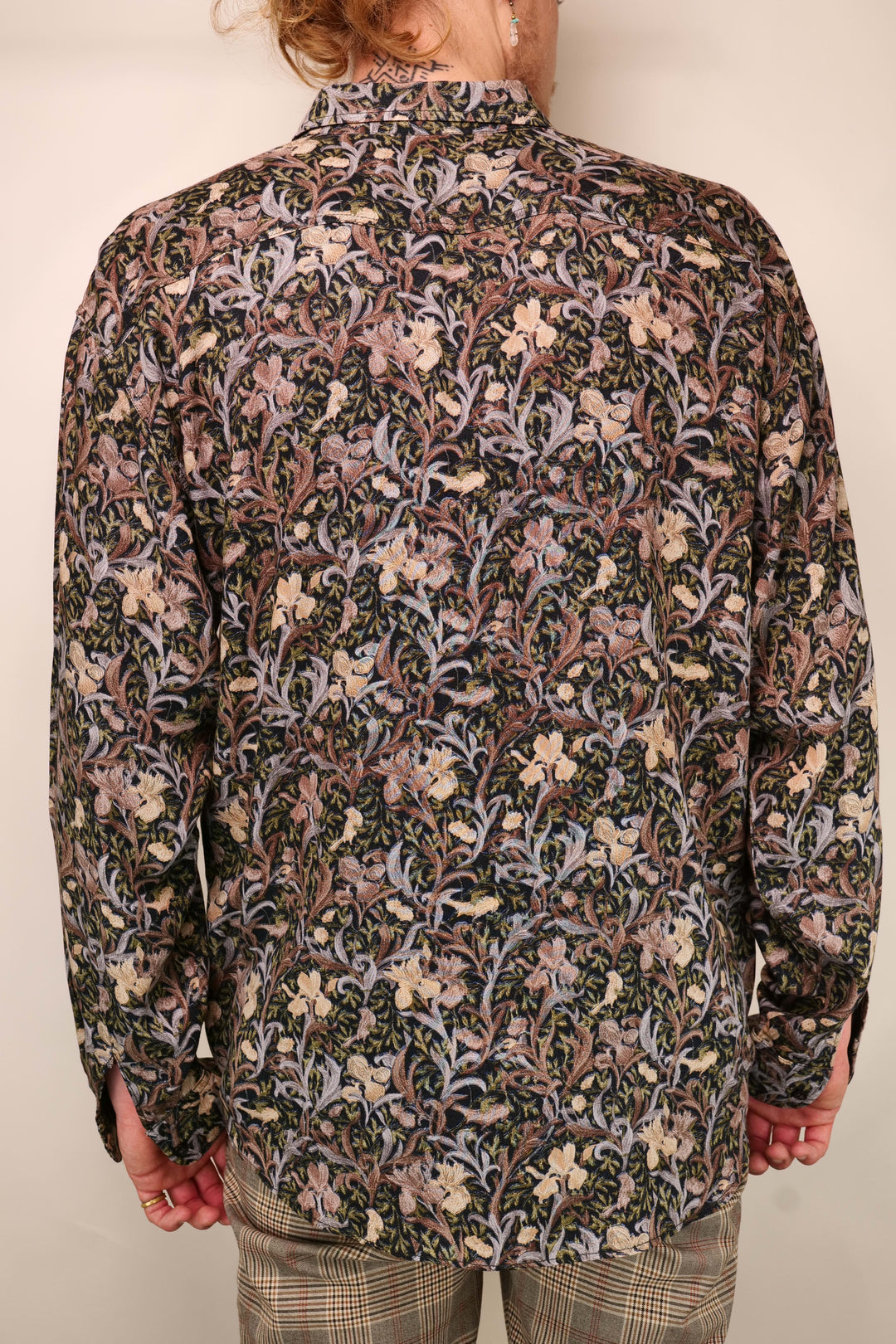 Vintage COLOMBUS crazy pattern Shirt/ Hemd langarm