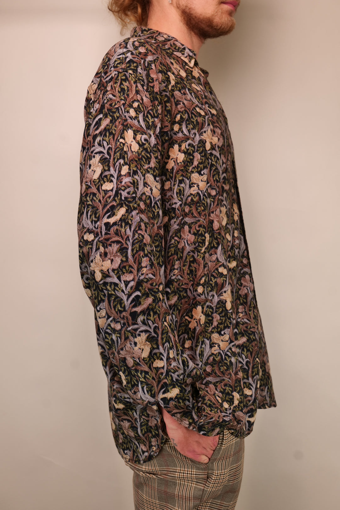 Vintage COLOMBUS crazy pattern Shirt/ Hemd langarm