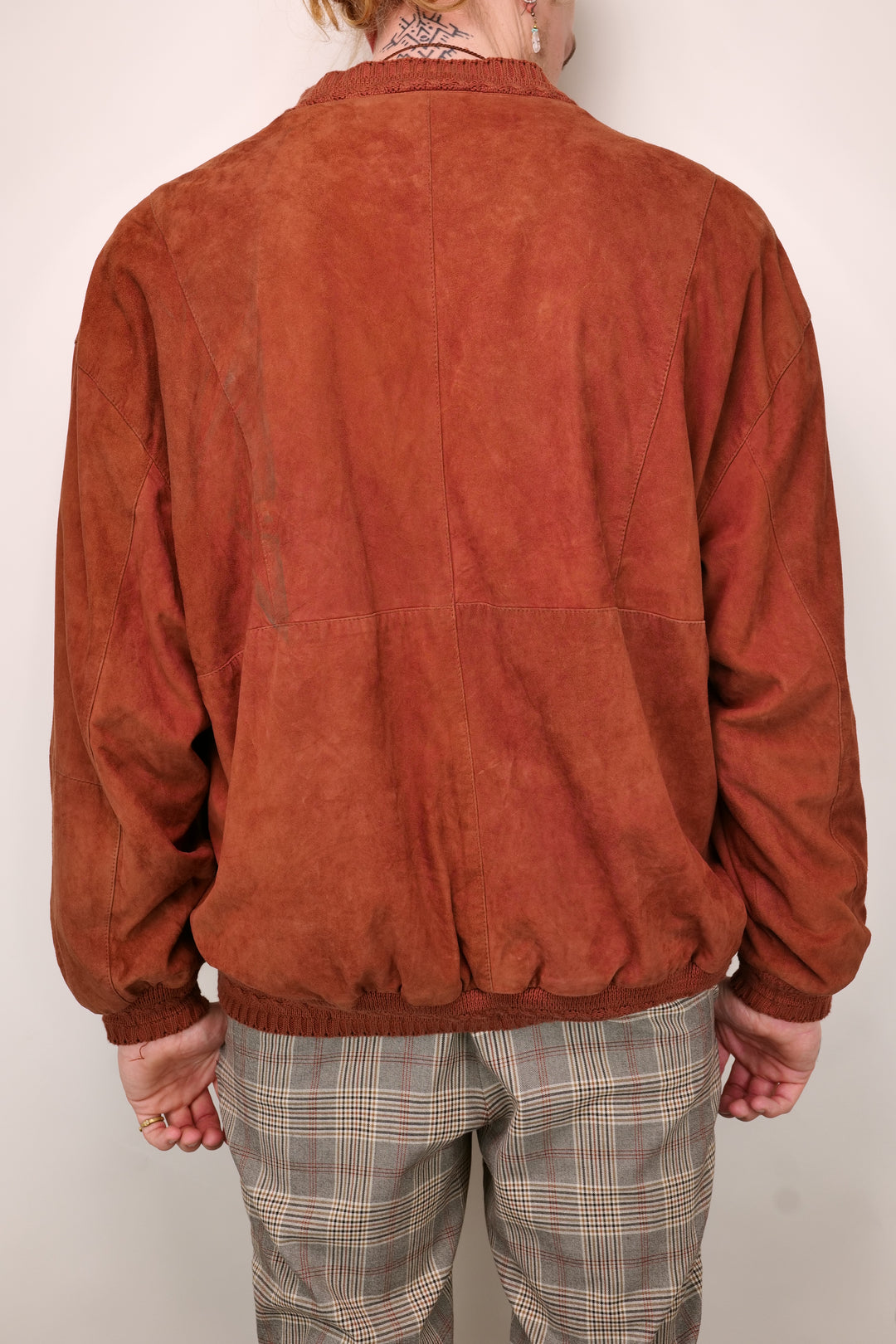 Vintage APART for men Lederblouson mit Strickeinsätzen
