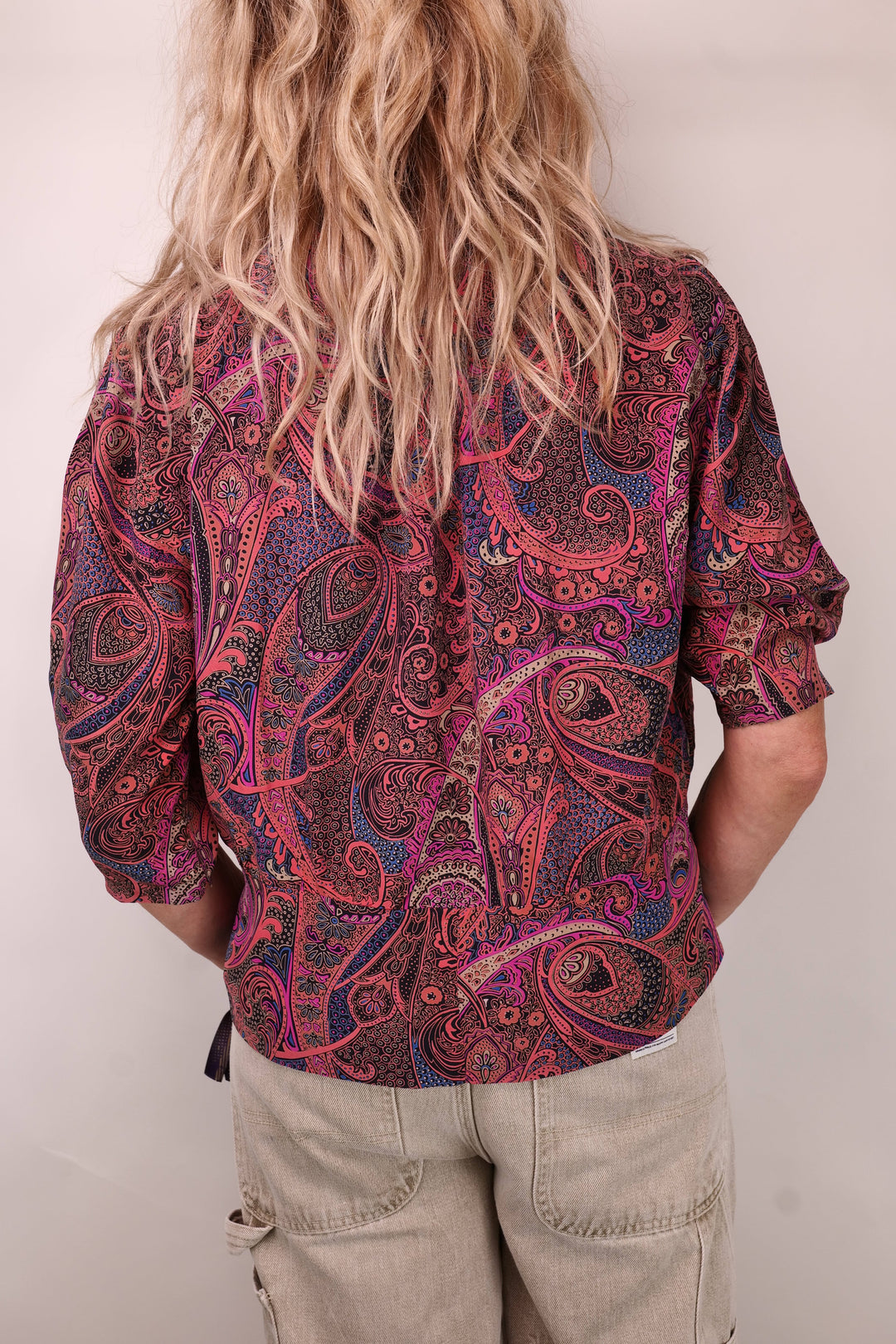 80er Vintage Bluse kurzarm