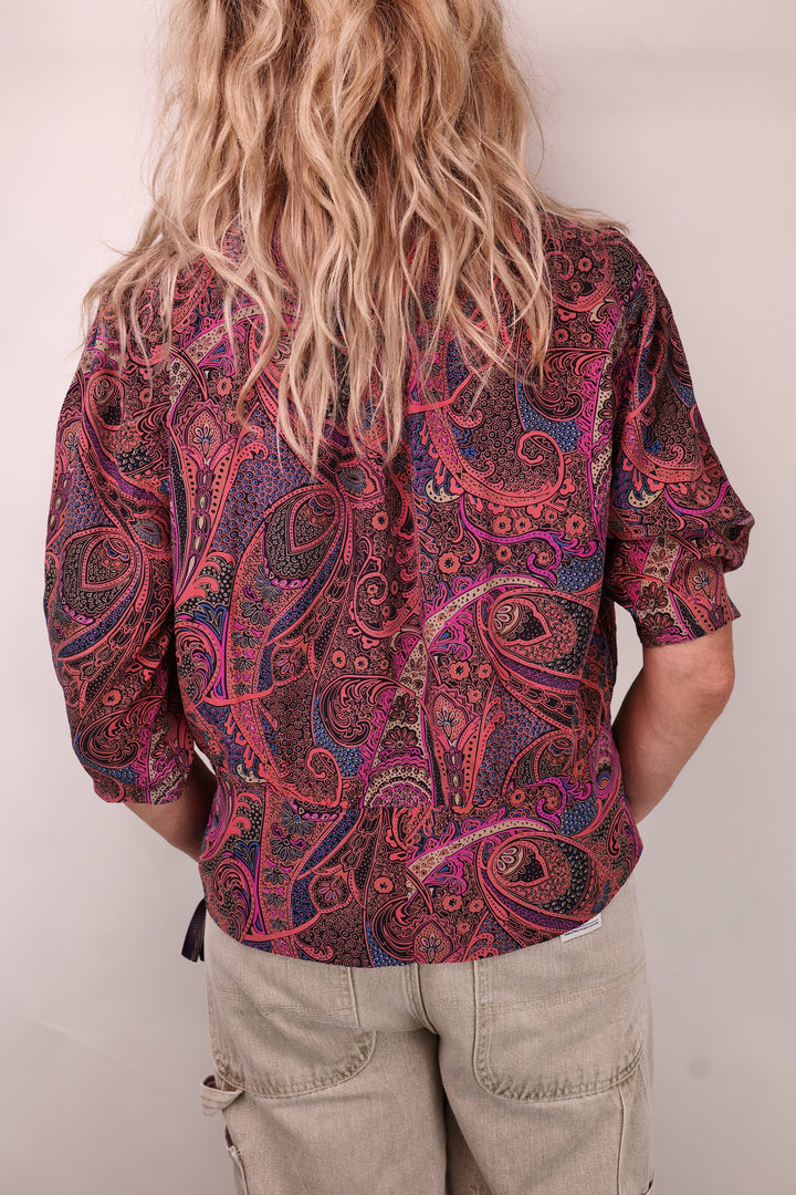 80er Vintage Bluse kurzarm