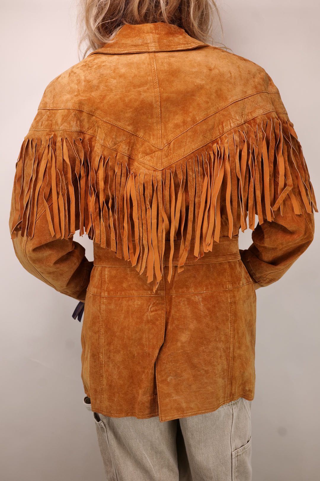 Vintage YESSICA Fringe/ Fransen Lederjacke