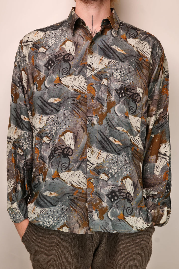 90er Vintage DAS! HEMD crazy pattern Shirt