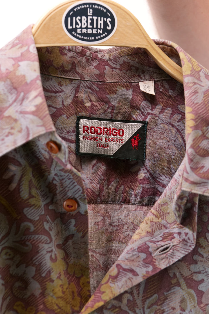Vintage RODRIGO Hemd langarm 90er crazy pattern