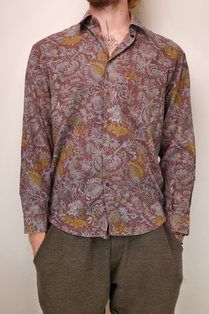 Vintage RODRIGO Hemd langarm 90er crazy pattern