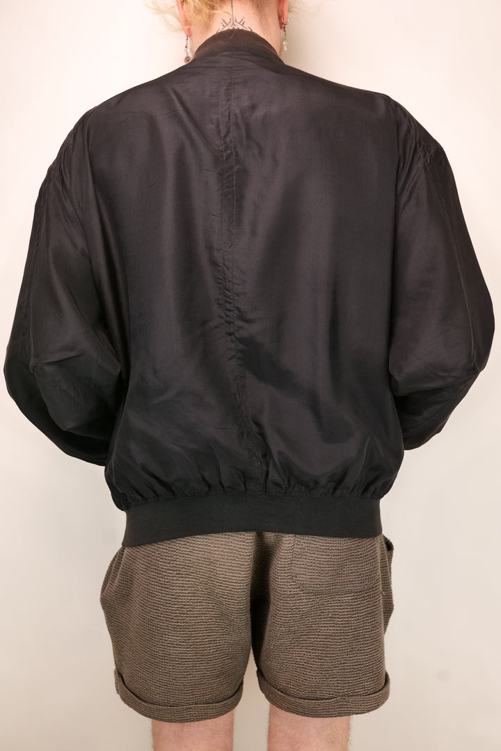 Vintage GAUCHO Seiden Blouson 90er schwarz