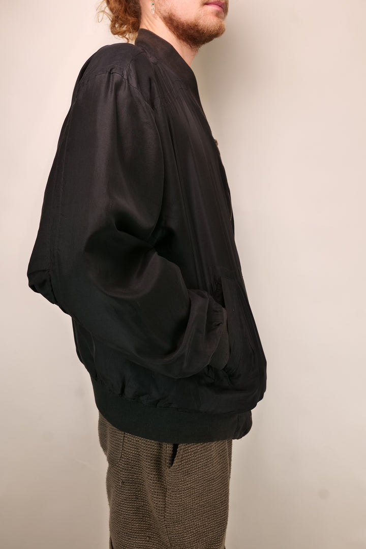 Vintage GAUCHO Seiden Blouson 90er schwarz
