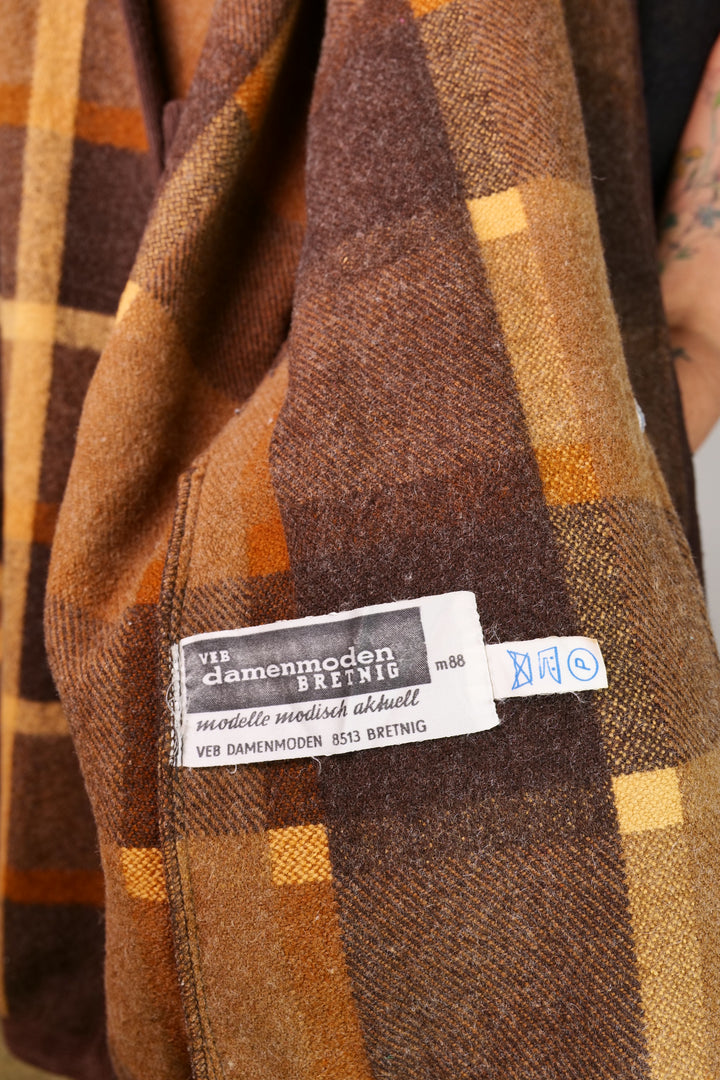 Dufflecoat Vintage Wollmantel mit Kapuze