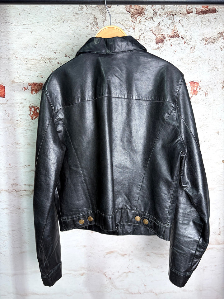 Xpensive Lederjacke Schwarz Rückansicht